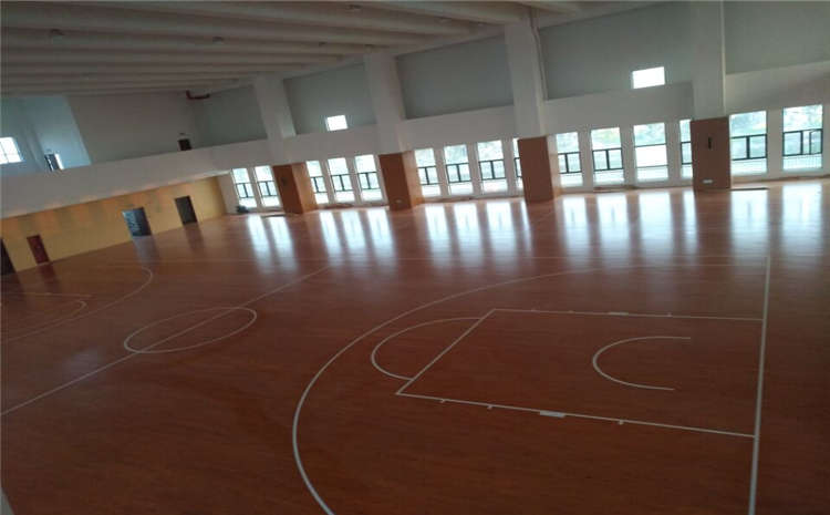 五角楓籃球場(chǎng)地木地板單層龍骨結(jié)構(gòu)